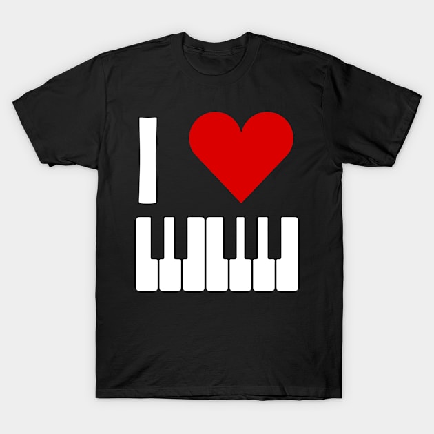 Love Piano T-Shirt by Cooldruck